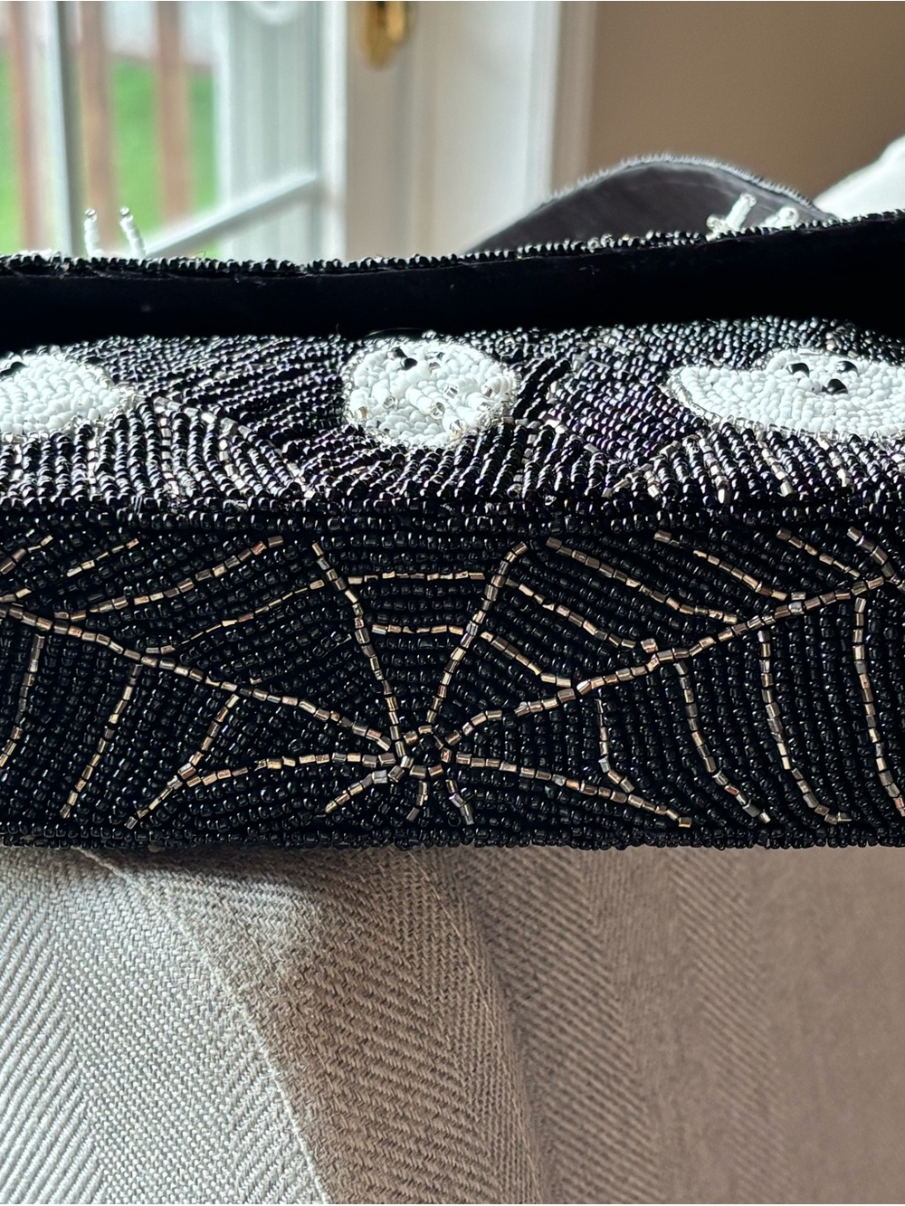 Viral Black Beaded Ghost Motif Shoulder Bag - Picture 5 of 8